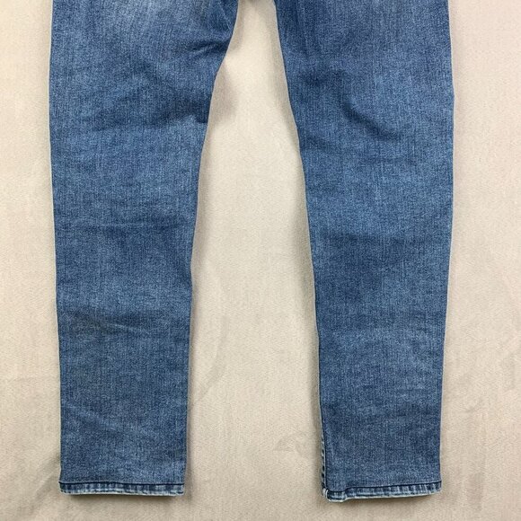 Guess Mens Pants 32 Blue Distressed Moto Jeans Slim Ripped Streetwear 32x30 - Picture 11 of 12